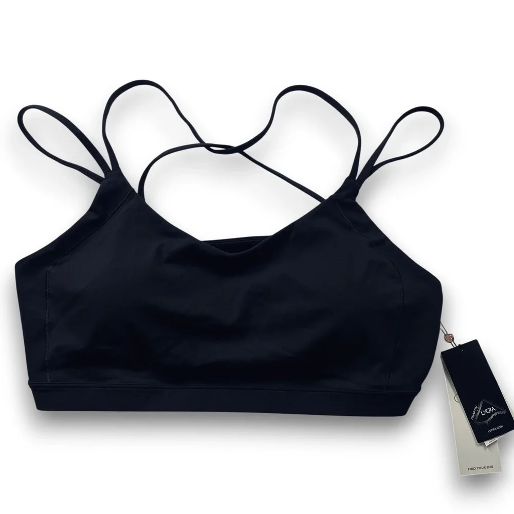 Calia Inspire Low Support Bra Pure Black XXL Strappy Back WAX14703 NEW